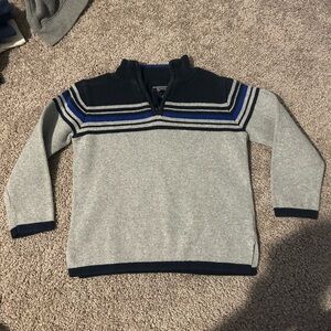 Men's Gray and Blue Sweater